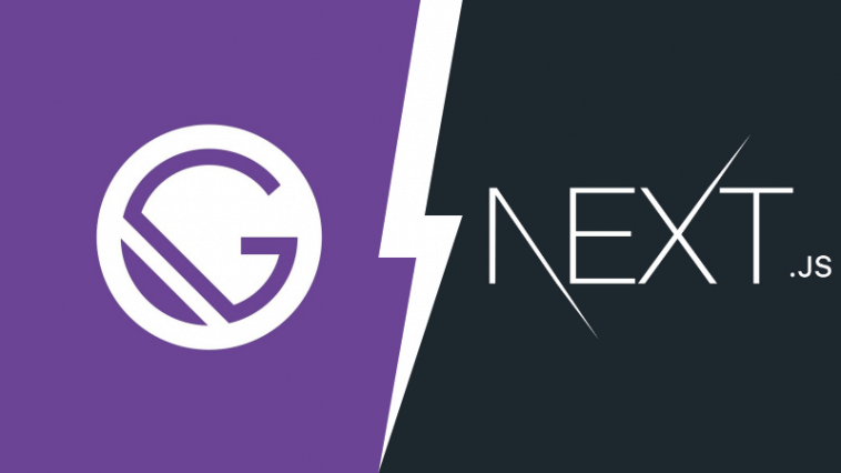 Gatsby vs Next.js logos in a showdown